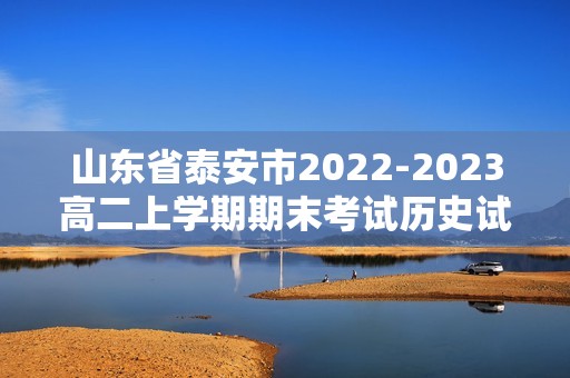 山东省泰安市2022-2023高二上学期期末考试历史试题（答案）