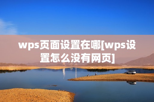 wps页面设置在哪[wps设置怎么没有网页]