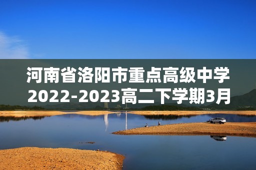 河南省洛阳市重点高级中学2022-2023高二下学期3月月考化学试题（B卷）（答案）