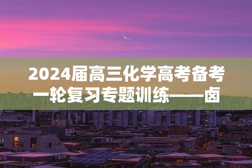 2024届高三化学高考备考一轮复习专题训练——卤族与氮族及其应用（含解析）