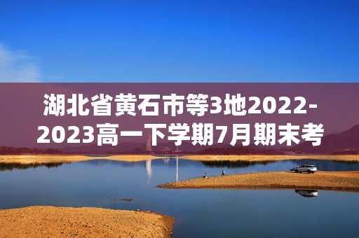 湖北省黄石市等3地2022-2023高一下学期7月期末考试化学试题（原卷版+解析版）