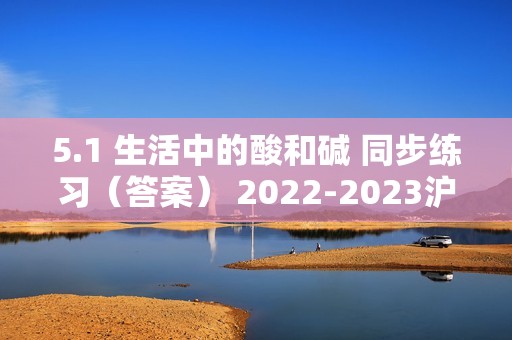 5.1 生活中的酸和碱 同步练习（答案） 2022-2023沪教版（上海）九年级下册化学