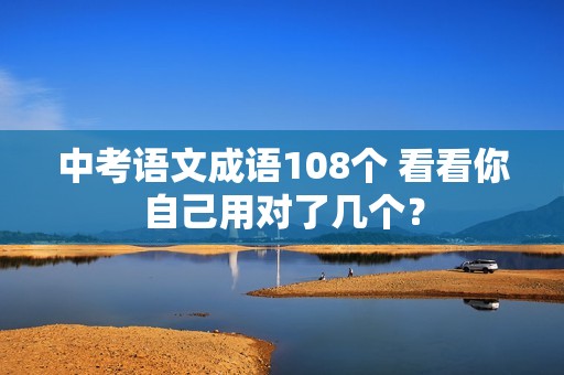 中考语文成语108个 看看你自己用对了几个？