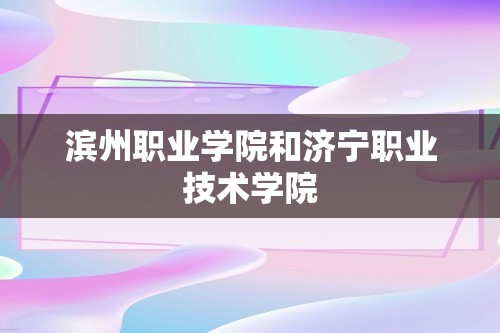 滨州职业学院和济宁职业技术学院