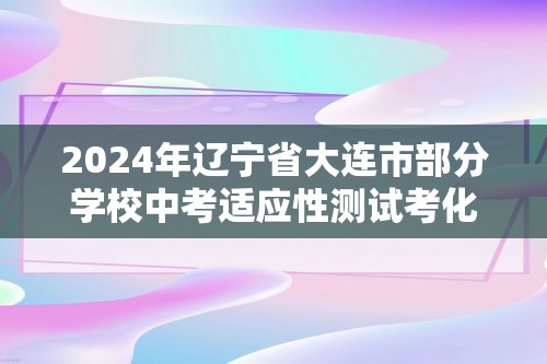 2024年辽宁省大连市部分学校中考适应性测试考化学试题（一）（答案）