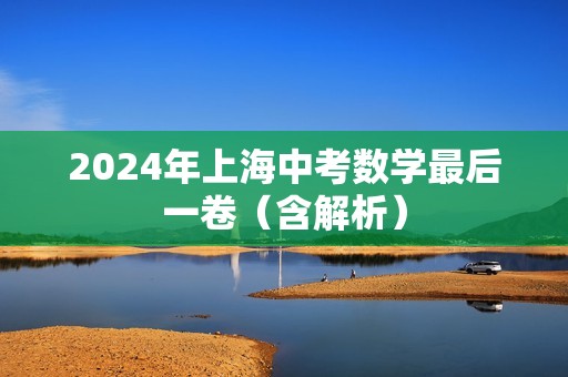 2024年上海中考数学最后一卷（含解析）